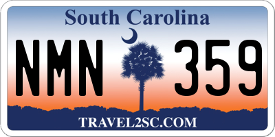 SC license plate NMN359