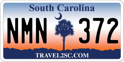 SC license plate NMN372