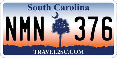 SC license plate NMN376