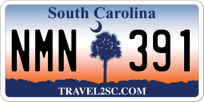 SC license plate NMN391