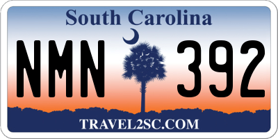 SC license plate NMN392