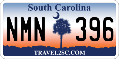SC license plate NMN396