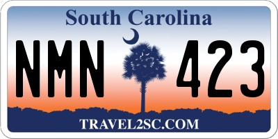 SC license plate NMN423