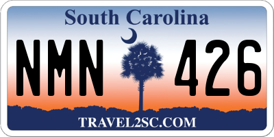 SC license plate NMN426