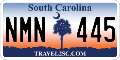 SC license plate NMN445