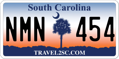 SC license plate NMN454