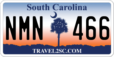 SC license plate NMN466