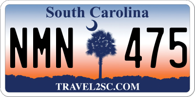 SC license plate NMN475