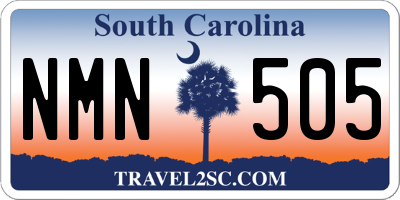 SC license plate NMN505