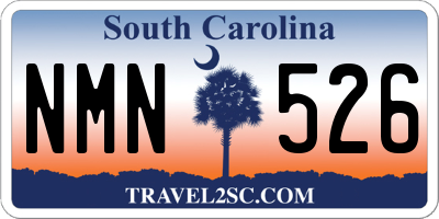 SC license plate NMN526