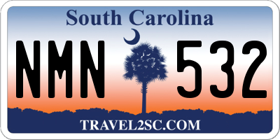 SC license plate NMN532
