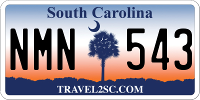 SC license plate NMN543