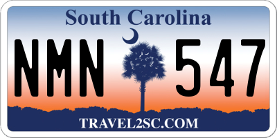 SC license plate NMN547