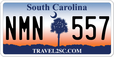 SC license plate NMN557
