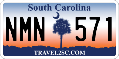 SC license plate NMN571
