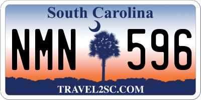 SC license plate NMN596