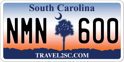 SC license plate NMN600