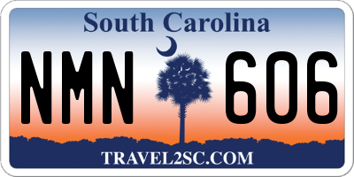 SC license plate NMN606