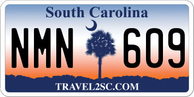 SC license plate NMN609