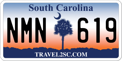 SC license plate NMN619
