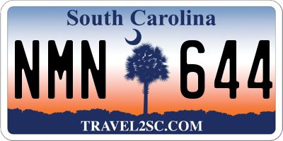 SC license plate NMN644