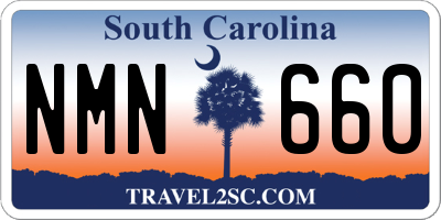 SC license plate NMN660
