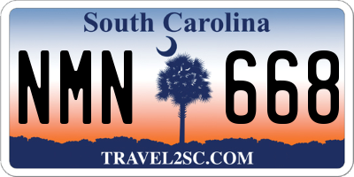 SC license plate NMN668