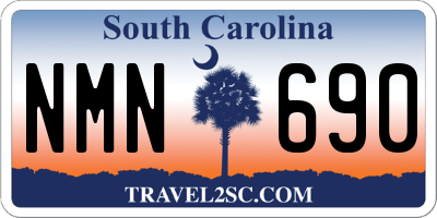 SC license plate NMN690