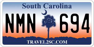 SC license plate NMN694