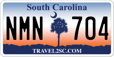 SC license plate NMN704