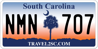 SC license plate NMN707