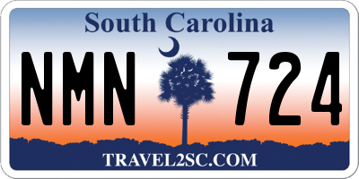 SC license plate NMN724