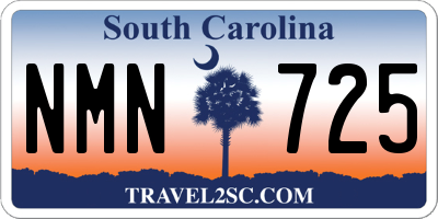 SC license plate NMN725