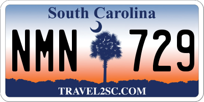 SC license plate NMN729