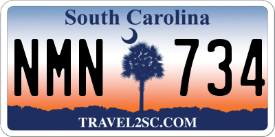 SC license plate NMN734