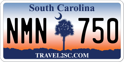 SC license plate NMN750