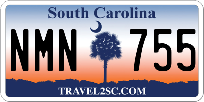 SC license plate NMN755
