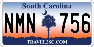 SC license plate NMN756