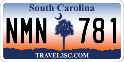 SC license plate NMN781