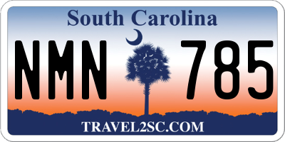 SC license plate NMN785