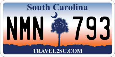 SC license plate NMN793