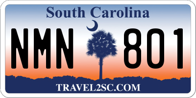SC license plate NMN801