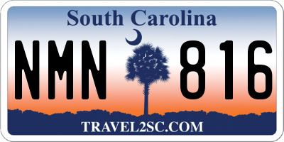 SC license plate NMN816