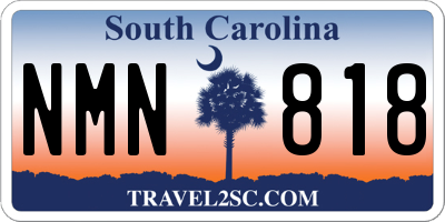 SC license plate NMN818