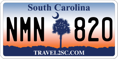 SC license plate NMN820
