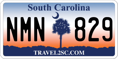 SC license plate NMN829