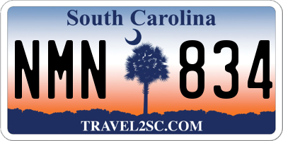 SC license plate NMN834
