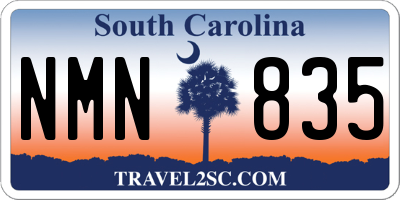 SC license plate NMN835
