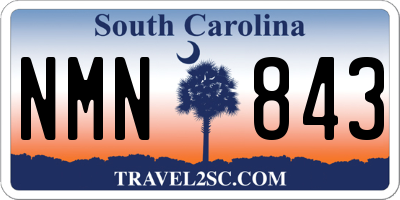 SC license plate NMN843