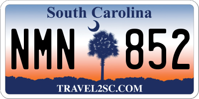 SC license plate NMN852
